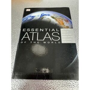 DK Essential Atlas of the World Reference Book Paperback Maps Geography Index